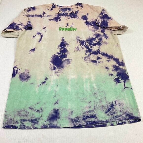 Pacsun Mens Paradise T-Shirt Tie Dye Crew Neck Short Sleeve Casual Tee S Small - Picture 2 of 10